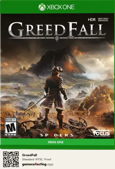 GreedFall Xbox One, NTSC box front