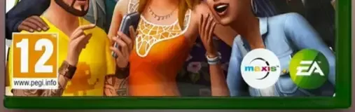The Sims 4, the USK square on its front