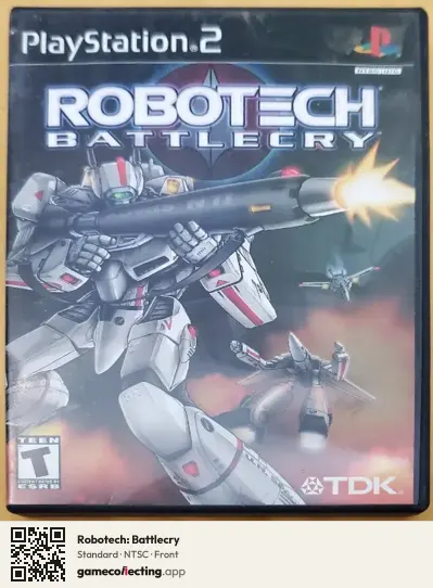 Robotech: Battlecry PlayStation 2, NTSC box front