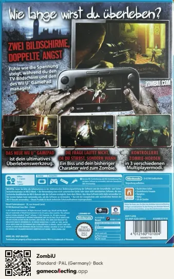 ZombiU Nintendo Wii U, Germany box back