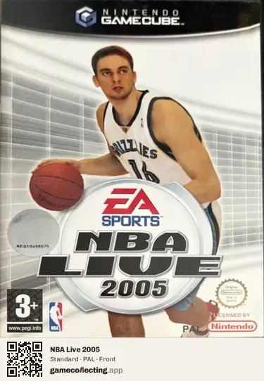 NBA Live 2005 Nintendo GameCube, PAL box front