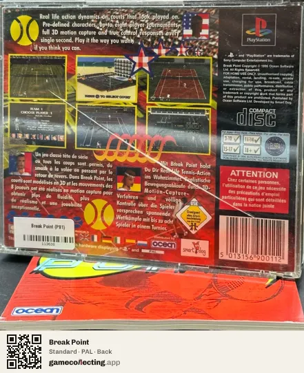 Break Point PlayStation, PAL box back