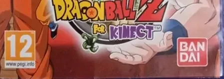 Dragon Ball Z for Kinect, the PEGI square on its front