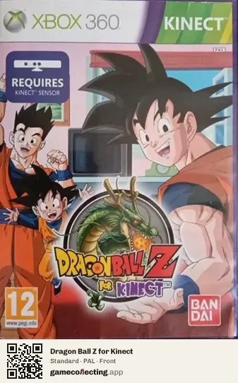Dragon Ball Z for Kinect Xbox 360, PAL box front