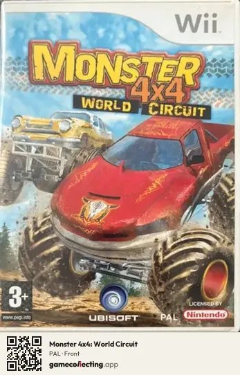 Monster 4x4: World Circuit Nintendo Wii, PAL box front