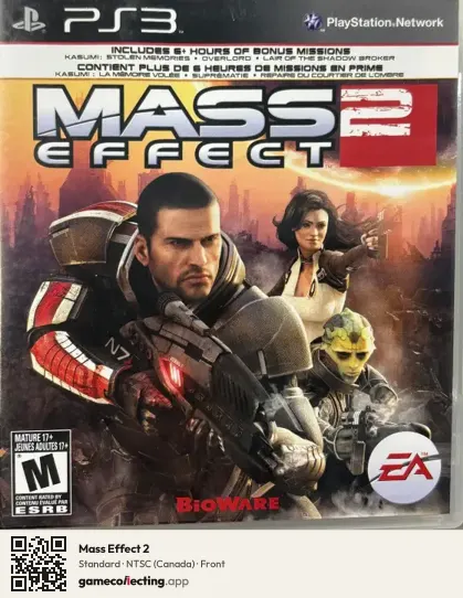 Mass Effect 2 PlayStation 3, Canada box front