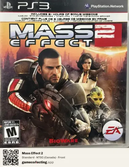 Mass Effect 2 PlayStation 3, Canada box front