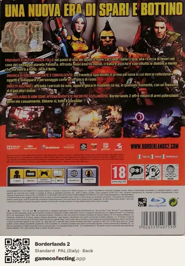 Borderlands 2 PlayStation 3, Italy box back