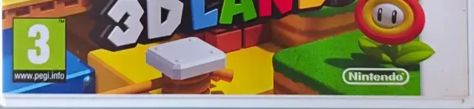 Super Mario 3D Land, the PEGI square on its front
