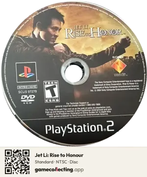 Jet Li: Rise to Honour PlayStation 2, NTSC disc