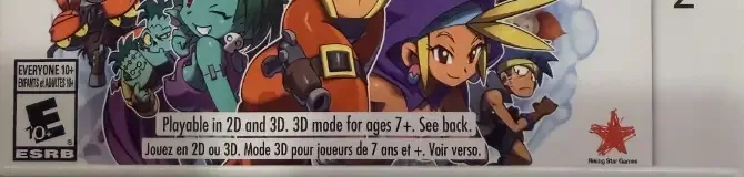 Shantae and the Pirate's Curse, the ESRB box on its front