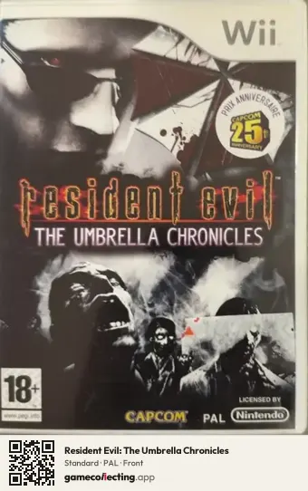 Resident Evil: The Umbrella Chronicles Nintendo Wii, PAL box front