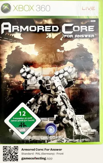 Armored Core: For Answer Xbox 360, Germany box front