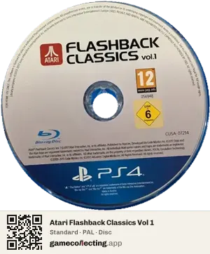 Atari Flashback Classics Vol 1 PlayStation 4, PAL disc