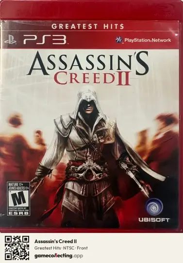 Assassin's Creed II PlayStation 3, NTSC box front