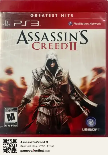 Assassin's Creed II PlayStation 3, NTSC box front