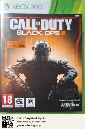 Call of Duty: Black Ops III Xbox 360, France box front