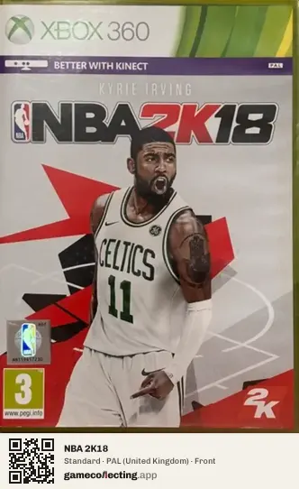 NBA 2K18 Xbox 360, United Kingdom box front