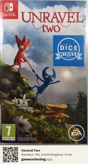 Unravel Two Nintendo Switch, United Kingdom box front