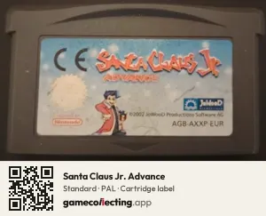 Santa Claus Jr. Advance Game Boy Advance, PAL cartridge label