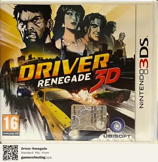 Driver: Renegade Nintendo 3DS, PAL box front