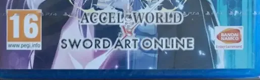 Accel World vs. Sword Art Online, the PEGI square on its front