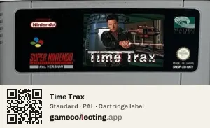 Time Trax Super Nintendo Entertainment System, PAL cartridge label