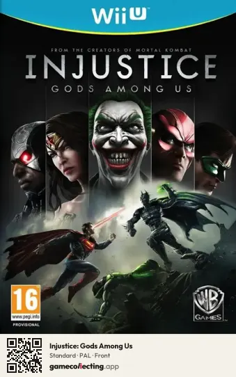Injustice: Gods Among Us Nintendo Wii U, PAL box front