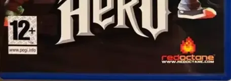 Guitar Hero, the PEGI square on its front