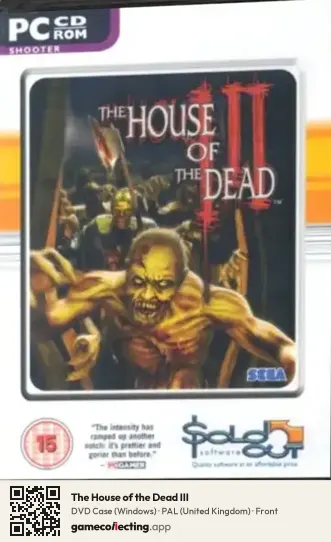 The House of the Dead III Computer, United Kingdom box front