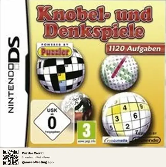Puzzler World Nintendo DS, PAL box front