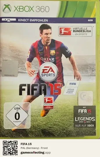 FIFA 15 Xbox 360, Germany box front