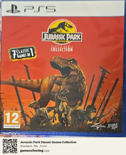 Jurassic Park Classic Games Collection PlayStation 5, PAL box front