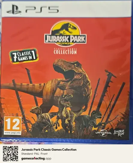 Jurassic Park Classic Games Collection PlayStation 5, PAL box front