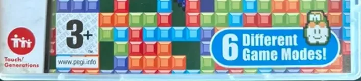 Tetris DS, the PEGI square on its front