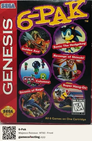 6-Pak Sega Mega Drive / Genesis, NTSC box front