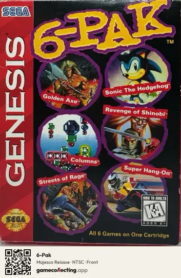 6-Pak Sega Mega Drive / Genesis, NTSC box front