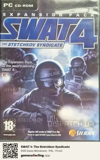 SWAT 4: The Stetchkov Syndicate Computer, PAL box front