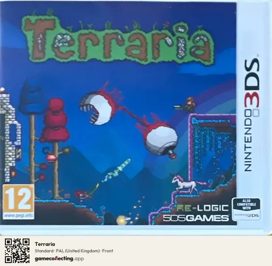 Terraria Nintendo 3DS, United Kingdom box front