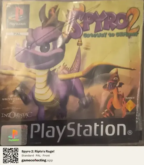 Spyro 2: Ripto's Rage! PlayStation, PAL box front