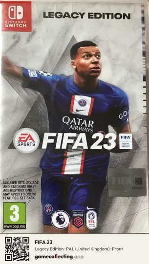 FIFA 23 Nintendo Switch, United Kingdom box front