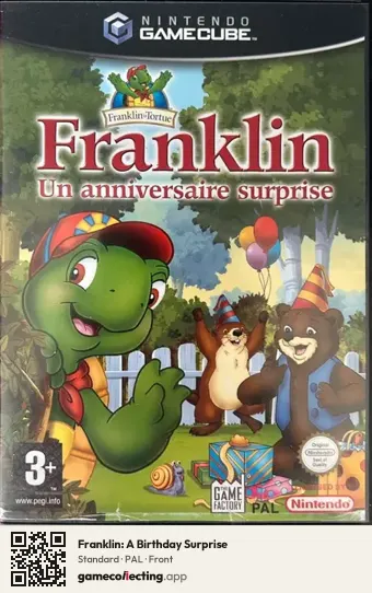 Franklin: A Birthday Surprise Nintendo GameCube, PAL box front