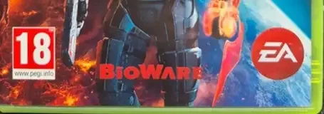 Mass Effect 3, the PEGI square on its front