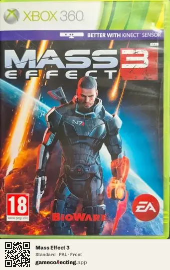 Mass Effect 3 Xbox 360, PAL box front