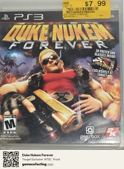 Duke Nukem Forever PlayStation 3, NTSC box front