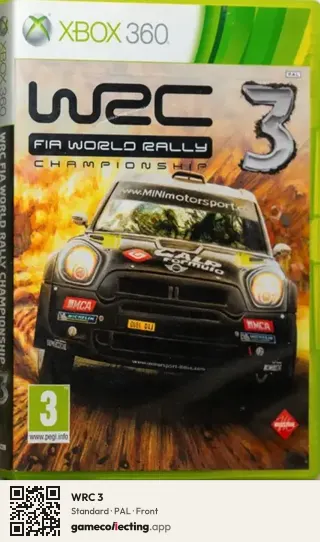 WRC 3 Xbox 360, PAL box front