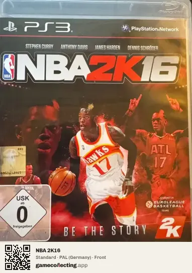 NBA 2K16 PlayStation 3, Germany box front