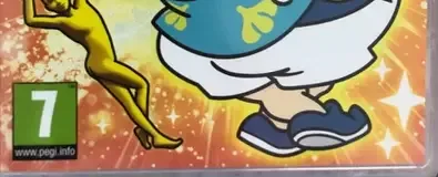 WarioWare: Move It!, the PEGI square on its front