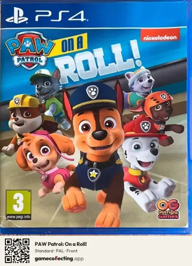 PAW Patrol: On a Roll! PlayStation 4, PAL box front