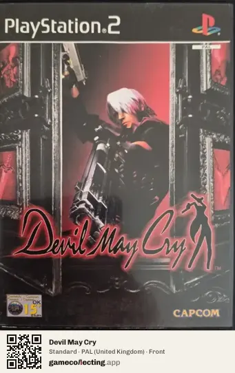 Devil May Cry PlayStation 2, United Kingdom box front